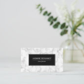 Elegant Marble Black and White Event Planner Visitekaartje (Staand voorkant)