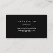 Elegant Marble Black and White Event Planner Visitekaartje (Achterkant)