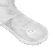 Elegant Marble Black White Monogram Initiaal Snijplank (Hoek)