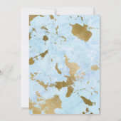 ELEGANT MARBLE BLUE BALLOON BIRTHDAY KAART (Achterkant)