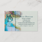 Elegant Marble Blue White Mint Visitekaartje (Voorkant)