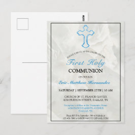 Elegant Marble Boys 1st Heilige Communauteit Briefkaart