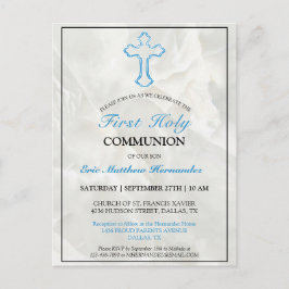 Elegant Marble Boys 1st Heilige Communauteit Briefkaart