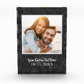 Elegant Marble Chic Modern Custom Sjabloon Fotoblokken (Voorkant)