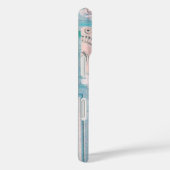 ELEGANT MARBLE COLUMN, PINK BLUE GEM STONE MONOGRA Case-Mate iPhone CASE (Achterkant / Rechts)