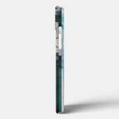 ELEGANT MARBLE COLUMN, PINK BLUE GEM STONE MONOGRA Case-Mate iPhone CASE (Achterkant / Links)