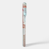 ELEGANT MARBLE COLUMN, PINK RED GEM STONE MONOGRAM Case-Mate iPhone CASE (Achterkant / Rechts)