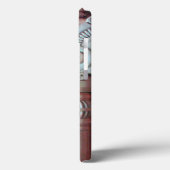 ELEGANT MARBLE COLUMN, PINK RED GEM STONE MONOGRAM Case-Mate iPhone CASE (Achterkant / Links)