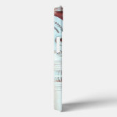 ELEGANT MARBLE COLUMN, PINK RED GEM STONE MONOGRAM Case-Mate iPhone CASE (Achterkant / Rechts)