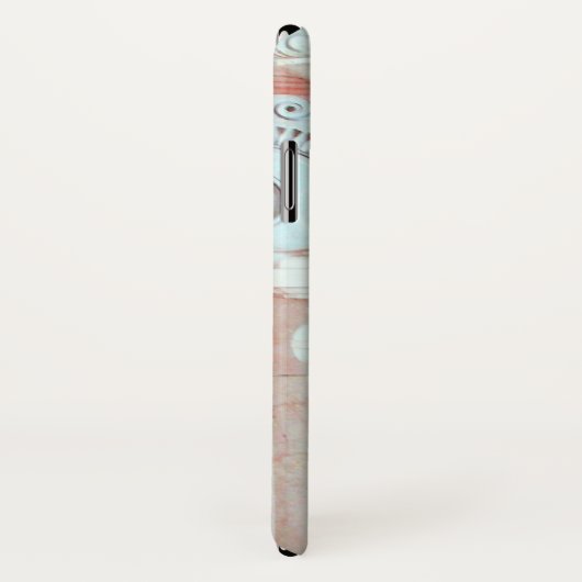 ELEGANT MARBLE COLUMN, PINK RED GEM STONE MONOGRAM Case-Mate iPhone CASE (Achterkant / rechts)