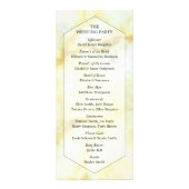 Elegant Marble Effect Trouwprogramma Reclamekaart (Achterkant)