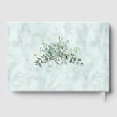 Elegant Marble Eucalyptus Geometric Wedding Gastenboek (Achterkant)