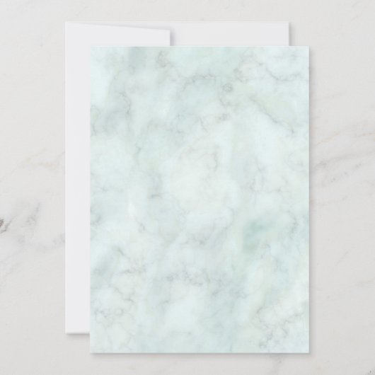 Elegant Marble Eucalyptus Greenery Gold Wedding Kaart (Achterkant)