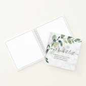 Elegant marble Eucalyptus Our Bucket List Couples Notitieboek (Binnen)