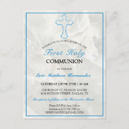 Elegant Marble First Heilige Communauteit Uitnodig Uitnodiging Briefkaart