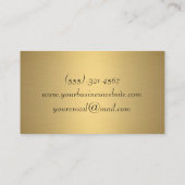 Elegant Marble Floral Roos en Gold Heart Florist Visitekaartje (Achterkant)