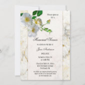 Elegant Marble Funeral Memorial Service Kaart (Voorkant)