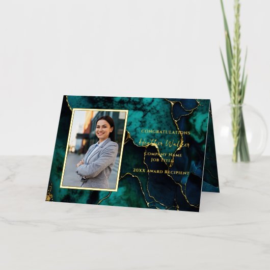 Elegant Marble | Geëvenaarde gastkaart Folie Wenskaart (Voorkant)