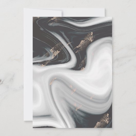 Elegant Marble Glitter Gradup Afstuderen Kaart (Achterkant)