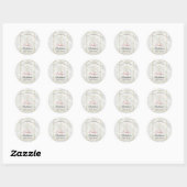 Elegant Marble Gold Baby Baptisme Hartelijk dank Ronde Sticker (Vel)