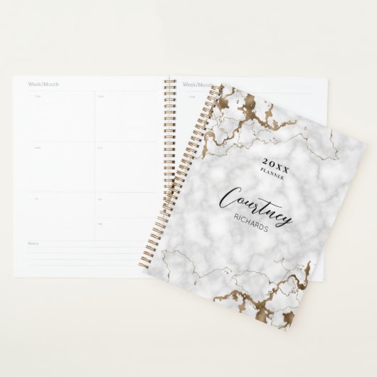 Elegant Marble & Gold Logo Business 2023 Planner (Display)