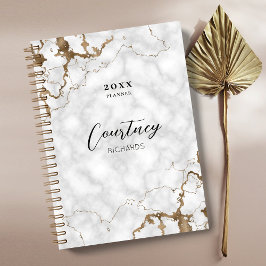 Elegant Marble & Gold Logo Business 2023 Planner