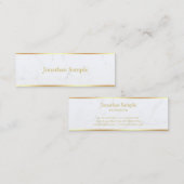 Elegant Marble Gold Name Sjabloon Modern Trendy Mini Visitekaartje