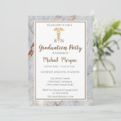 Elegant Marble Gold Nurse Graduation Party Kaart (Staand voorkant)