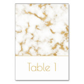 Elegant marble Gold Veins Weddenschappen Kaart (Achterkant)