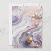 Elegant Marble & Gold Wedding Invitation Save The Date (Achterkant)