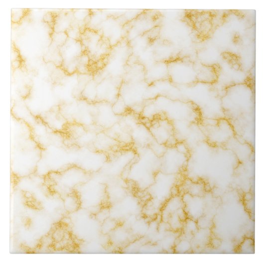 Elegant Marble - Gold White Tegeltje (Voorkant)