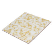 Elegant Marble - Gold White Tegeltje (Zijkant)