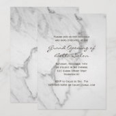 Elegant Marble Grand Opening Uitnodiging (Voorkant / Achterkant)