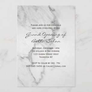 Elegant Marble Grand Opening Uitnodiging