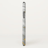 Elegant Marble Gray & Gold monogram naam Case-Mate iPhone Case (Achterkant / rechts)