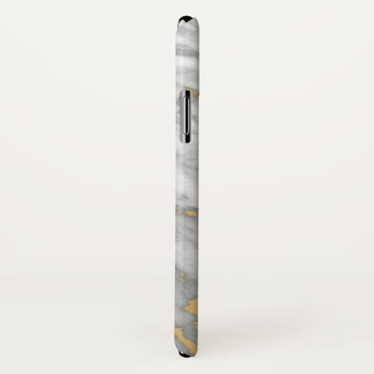 Elegant Marble Gray & Gold monogram naam Case-Mate iPhone Case (Achterkant / rechts)