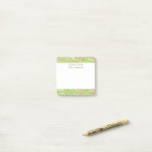 Elegant Marble Green Gold Personalized Sticky Note (Op bureau)