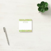 Elegant Marble Green Gold Personalized Sticky Note (Kantoor)
