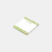 Elegant Marble Green Gold Personalized Sticky Note (Schuin)