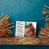 Elegant Marble Horse Memorial Foto & Poem Fotoplaat (Zijkant)