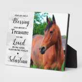 Elegant Marble Horse Memorial Foto & Poem Fotoplaat (Zijkant)