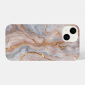 Elegant Marble iPhone14 Case with Gold Veins iPhone Hoesje (Achterkant horizontaal)