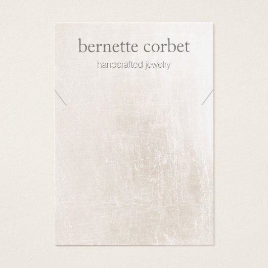 Elegant Marble Jewelry Designer Ketting Display Visitekaartje (Voorkant)