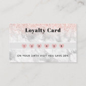 Elegant Marble Loyalty Card l Logo Salon Stylist (Achterkant)
