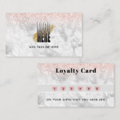 Elegant Marble Loyalty Card l Logo Salon Stylist (Voorkant / Achterkant)