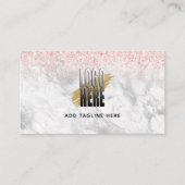 Elegant Marble Loyalty Card l Logo Salon Stylist (Voorkant)