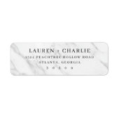 Elegant Marble Minimalist Etiket (Voorkant)