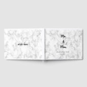 Elegant Marble Mr. & Mrs. Script Wedding Guest Boo Gastenboek (Volledig)