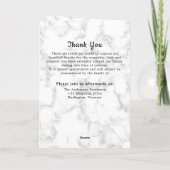 Elegant Marble Photo Collage Memorial Funeral Programma (Achterkant)