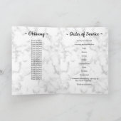 Elegant Marble Photo Collage Memorial Funeral Programma (Binnen)